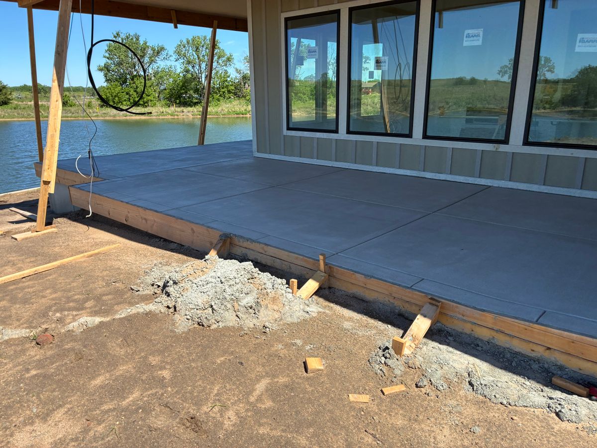 Stamped Concrete Installation for Campos & Sons Concrete in Wichita, KS