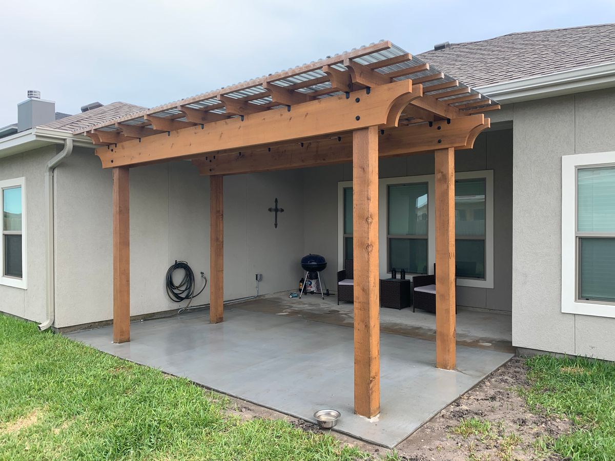 Custom Pergolas for Keen Decorative Concrete in Corpus Christi, TX