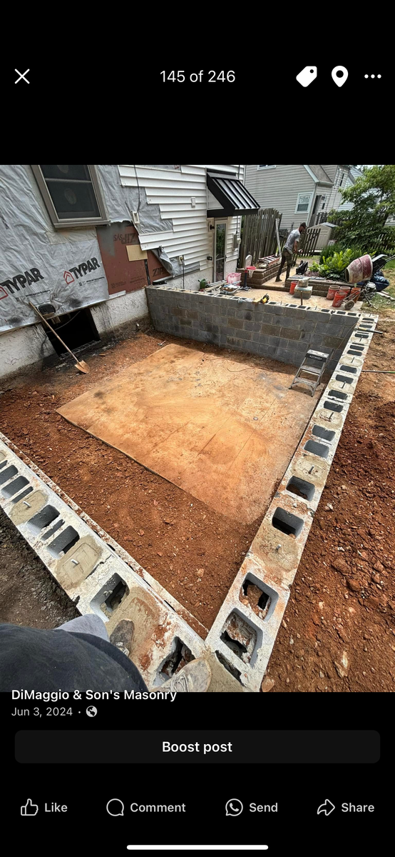 Foundations for DiMaggio & Son's Masonry in Aston, PA