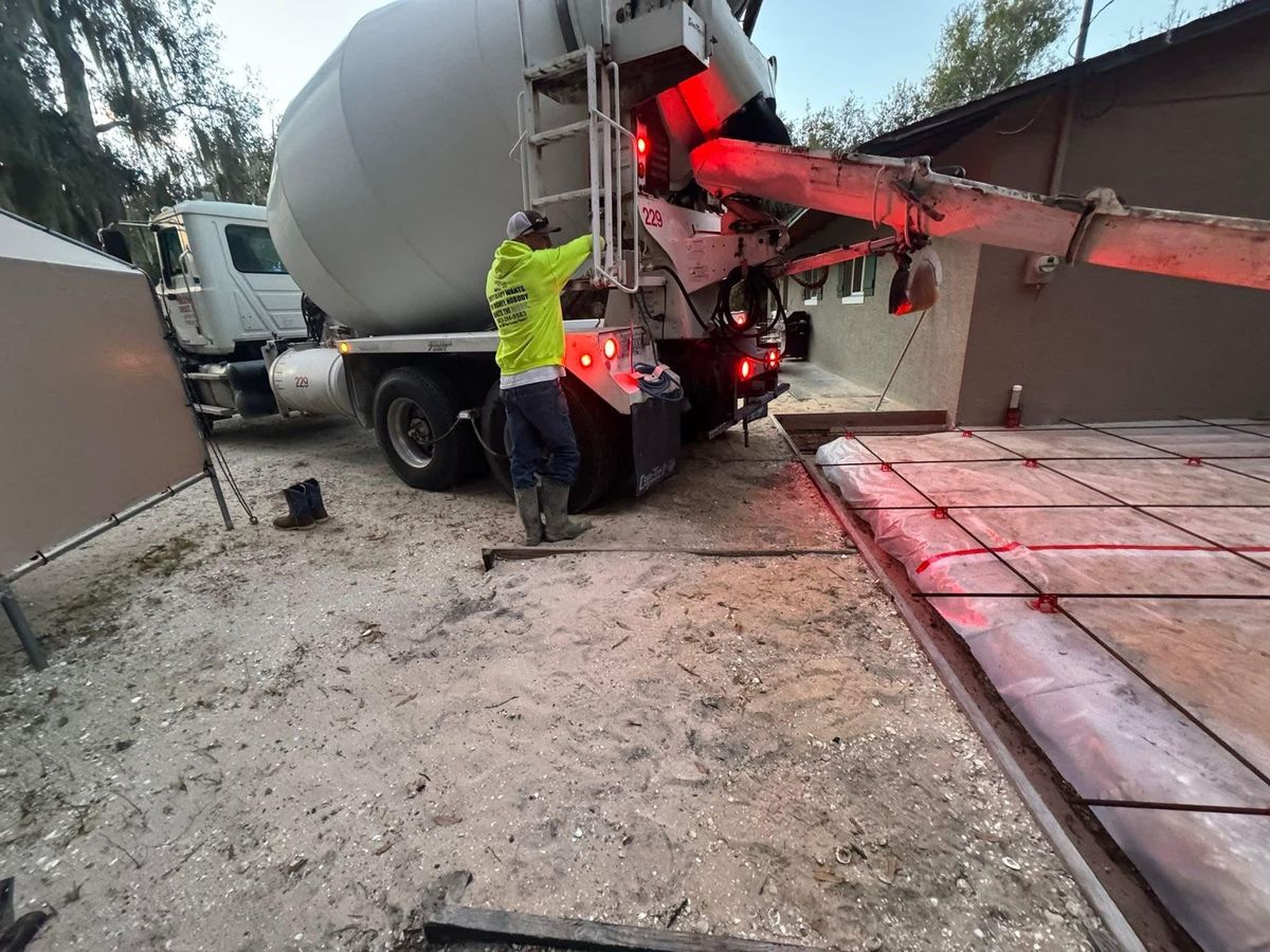 Site Preparation for All Phases Decorative Concrete in Sebring, FL
