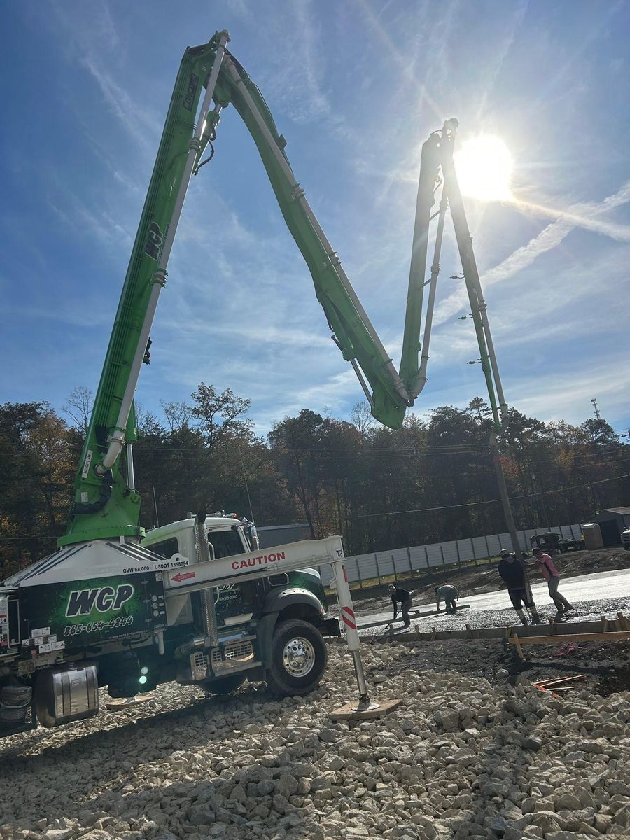 Boom Pumping for Williams Concrete Pumping in Knoxville, Tennessee