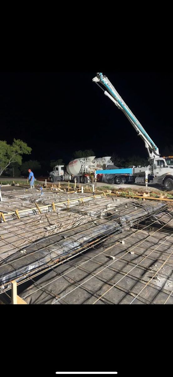 Concrete Slab Construction for Jay-T Construction in Burnet, TX