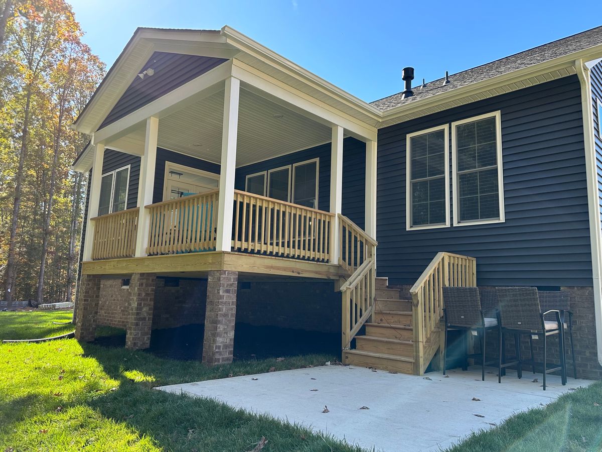 Covered Porches for Lester Contracting LLC in Richmond, VA