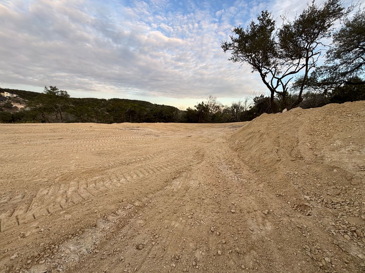 Lot cuts to minimize foundation height for K.O. Excavation LLC in Spring Branch, TX