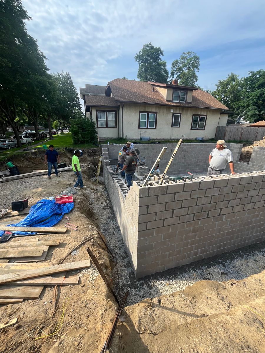 Concrete Slab Construction for CAIR CONCRETE & MASONRY LLC in Baldwin, WI
