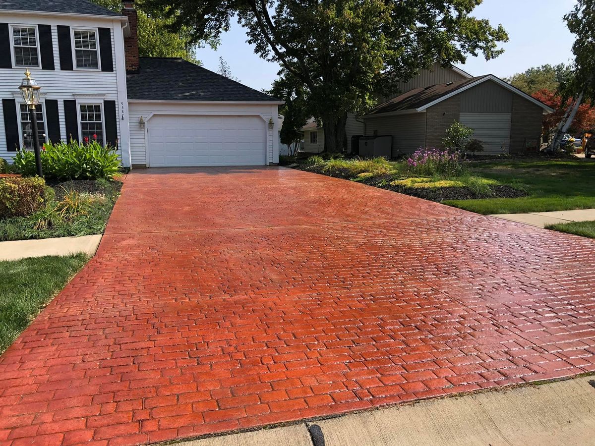 Stamped Concrete Installation for Concrete Pros, LLC in Lorain, OH
