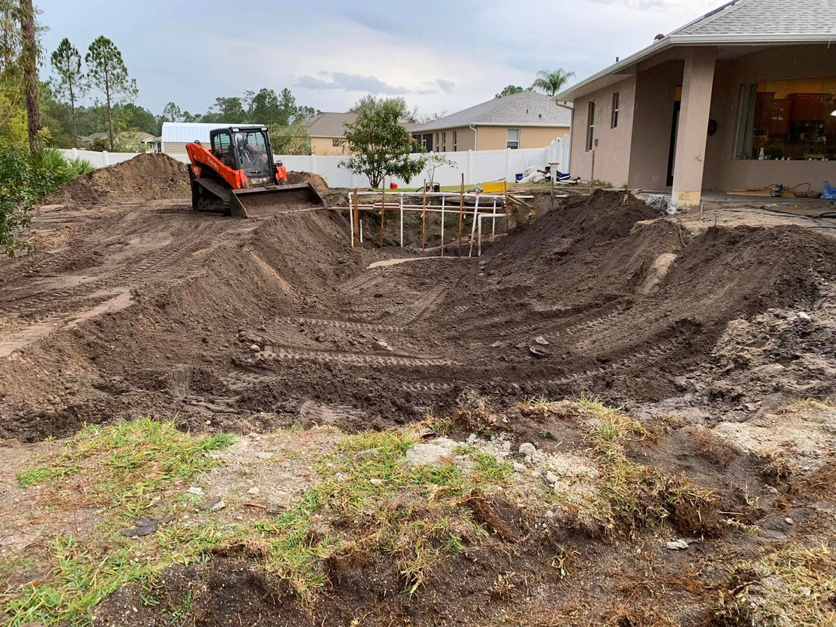 Foundation Digging for All Track Construction in Mims, FL