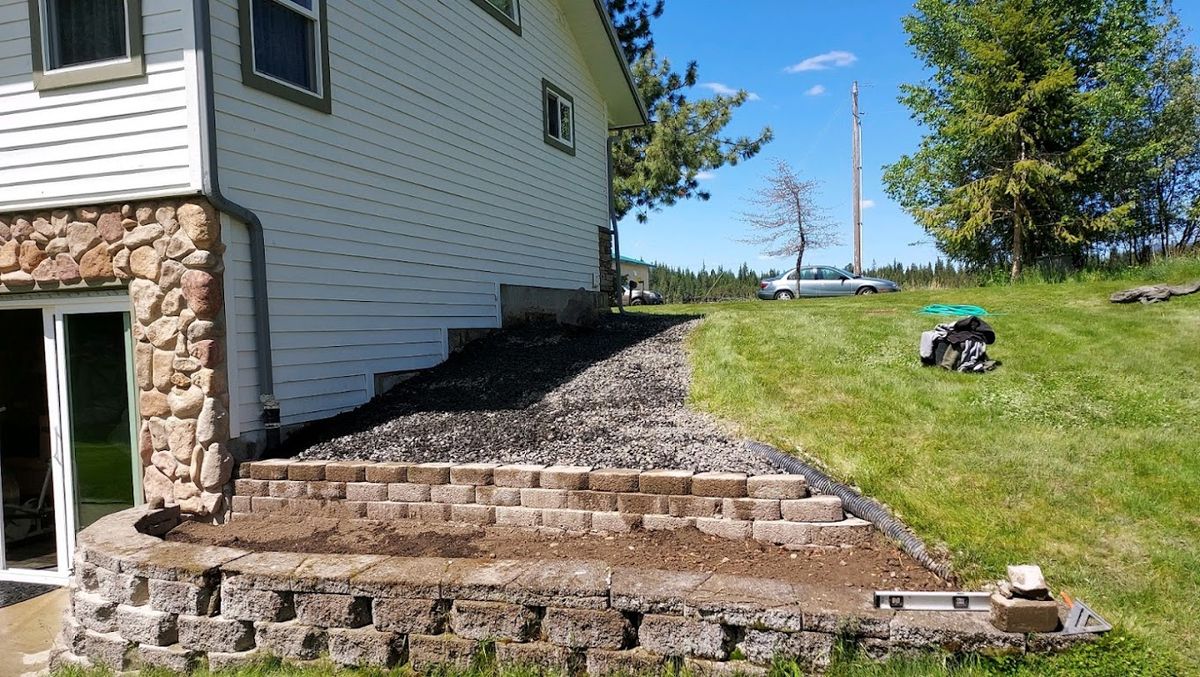 Retaining Wall for Ida-Home Hardscapes in Coeur d'Alene, ID