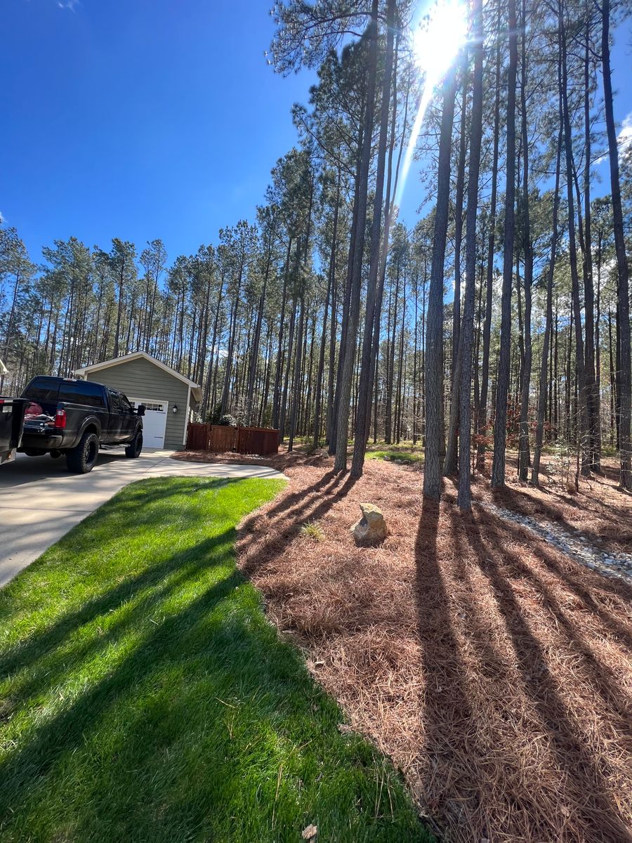 Mulch Installation for KM Landworks in Moncure ,  NC