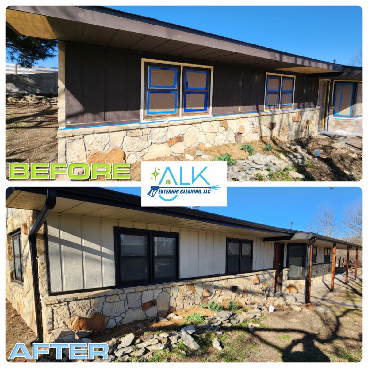 Exterior House Painting for ALK Exterior Cleaning, LLC in Burden, KS