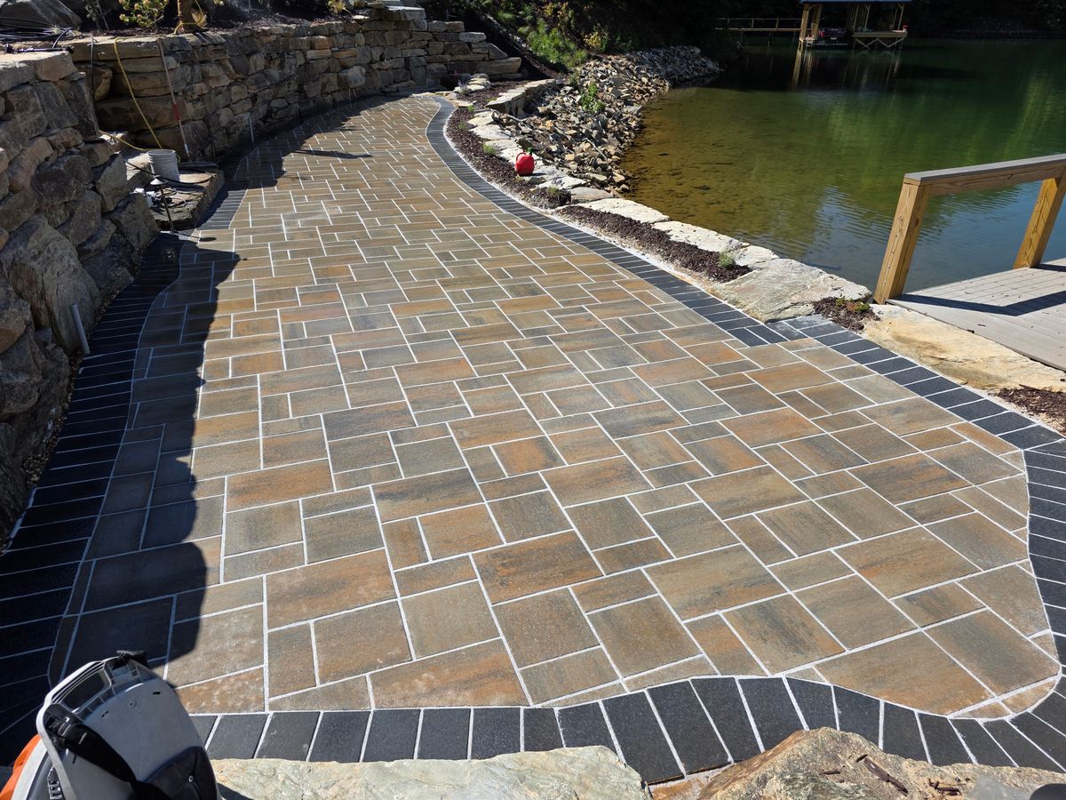 flagstone stone work for Acosta's Stone work in Hendersonville, NC