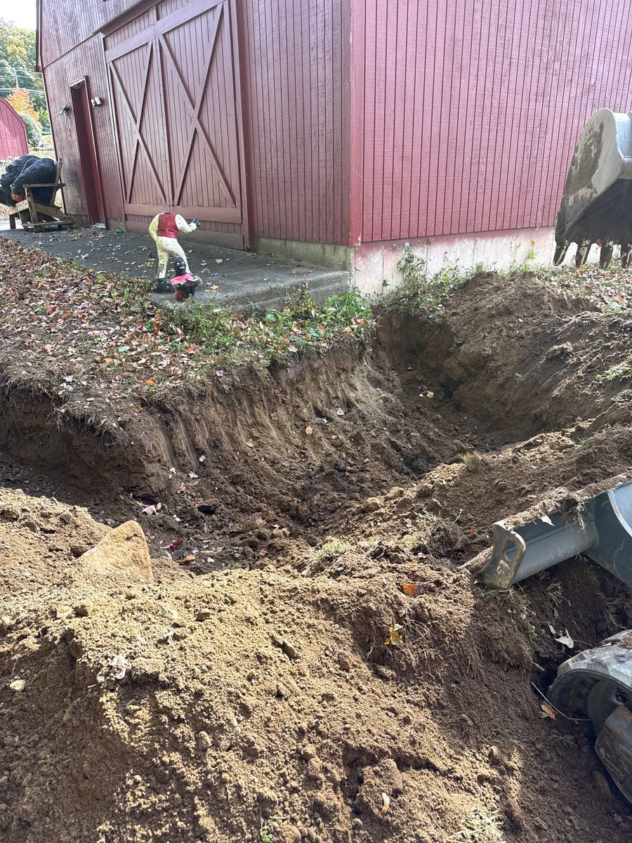 Underground utilities for Triple C’s Excavation in Ashford, CT
