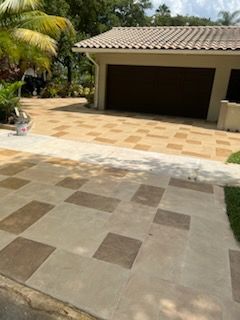 Concrete Squares with Faux Grass or Rocks for Beautiful and Affordable Stamped Concrete by Castilla Concrete Finish Design Corp in Sunrise, FL