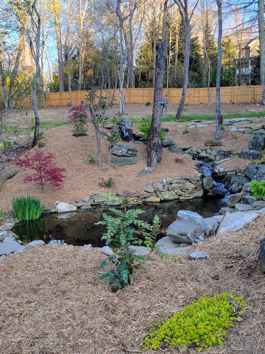 Mulching for C4 TrueVision Renovations in Asheville, NC