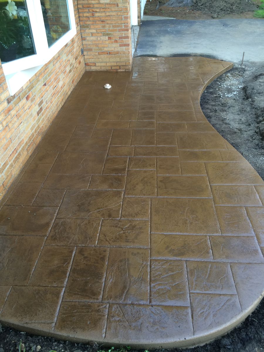 Stamped Concrete Installation for Lake Erie Companies in Grand River, OH