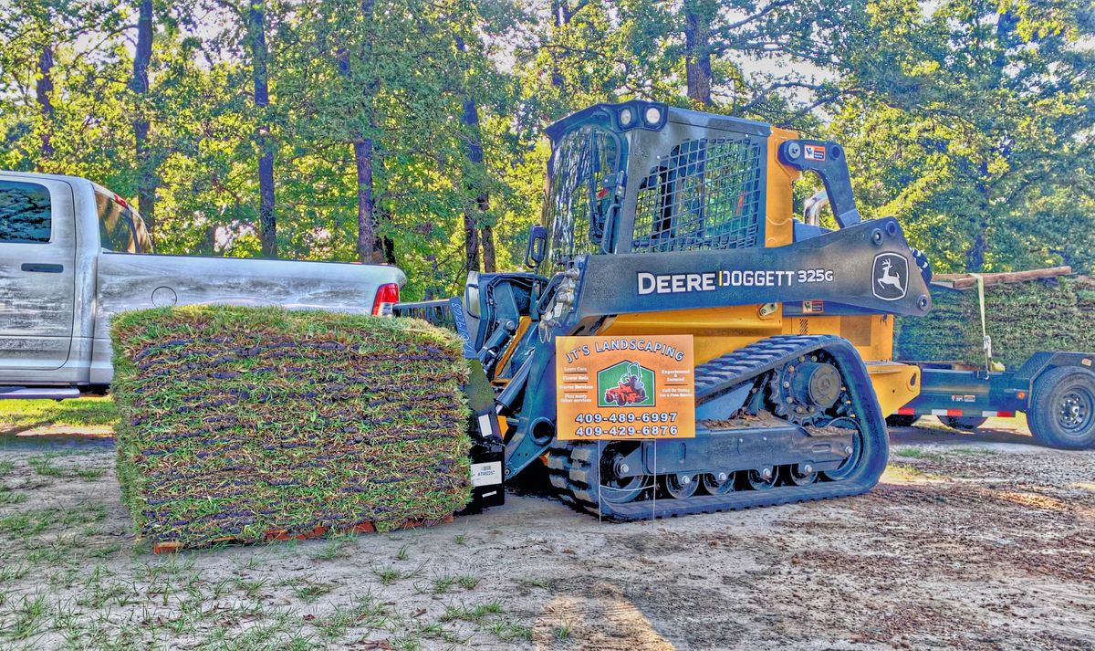 Sod Installation for JT’s Landscaping in Tyler County, TX