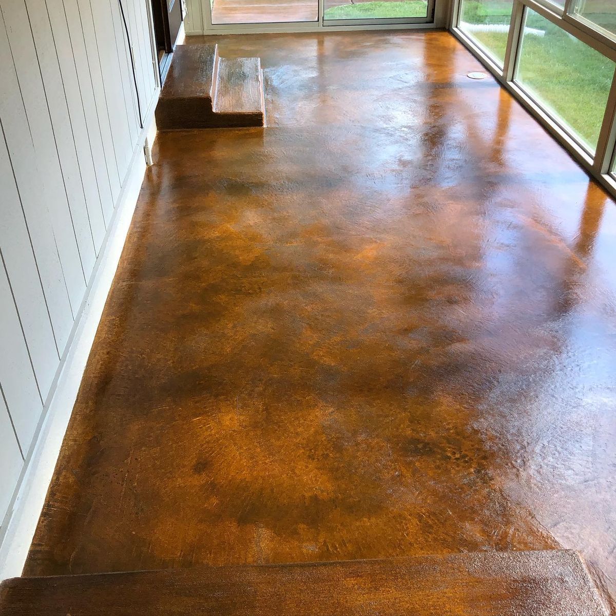 Stamped & Stained Concrete for Sol Co in Tulsa, OK