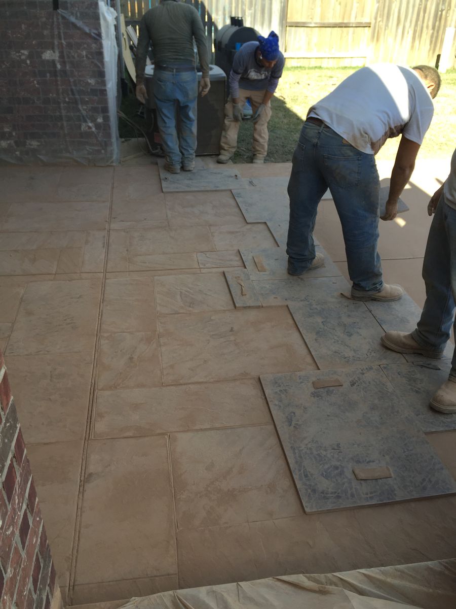 Stamped Concrete Installations for Texas Curb N Borders in Houston, TX