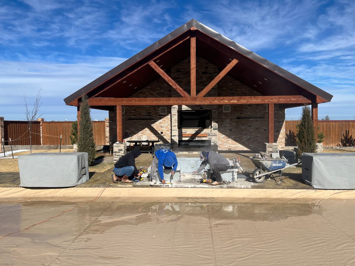 Custom Pool Construction for Cole Landscaping & Pools, LLC in Amarillo, TX