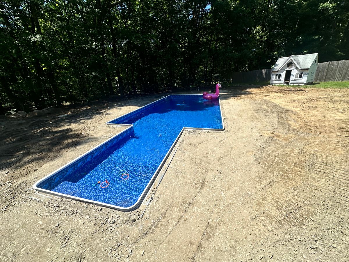 Custom Pool Design for Entwistle Pools and Construction in Shrewsbury, MA
