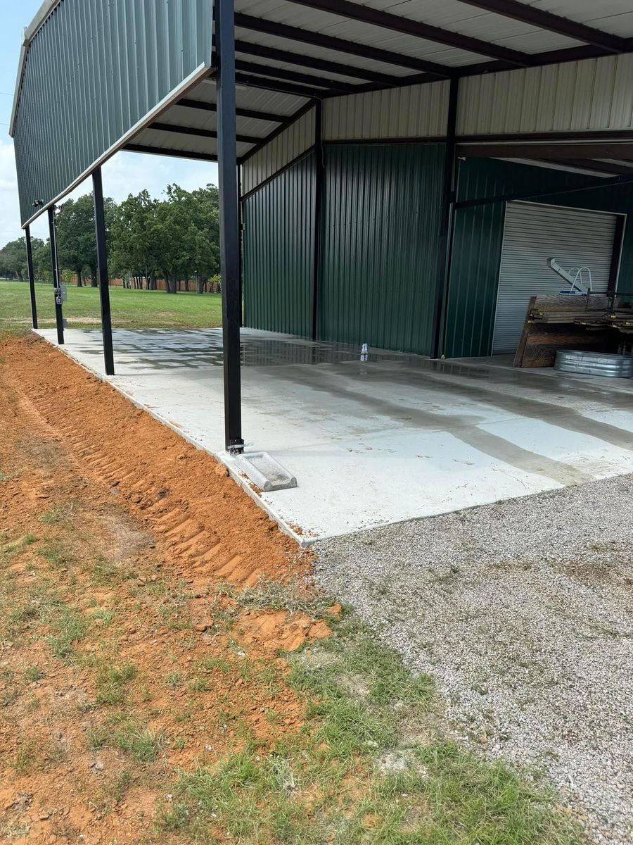 Metal Building Foundation Construction for 4L Concrete Solutions LLC in Bryan-College Station, TX