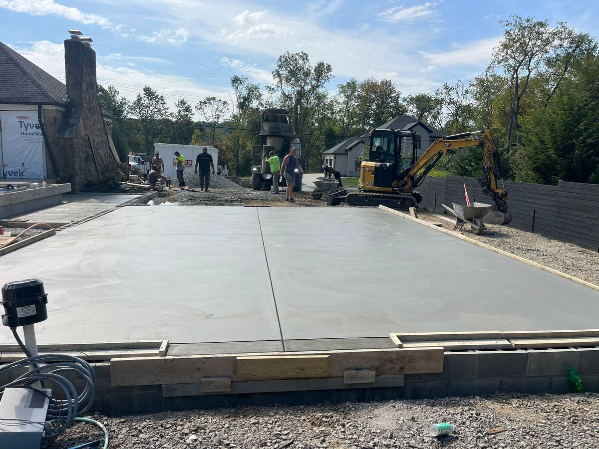 Concrete Slab Construction for Detwiler Landscaping & Concrete in Butler County, PA