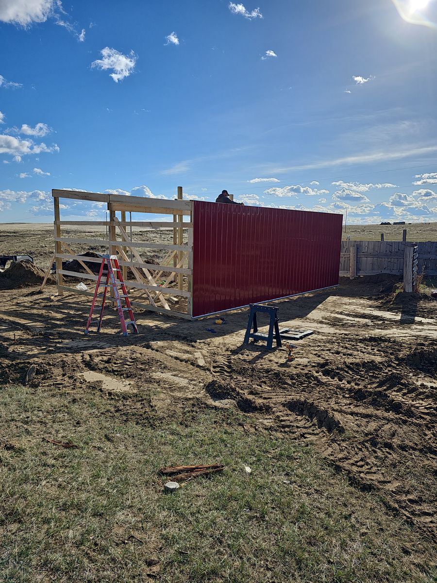 Pole Barn Construction for Blue Mountain Construction in Roundup, MT