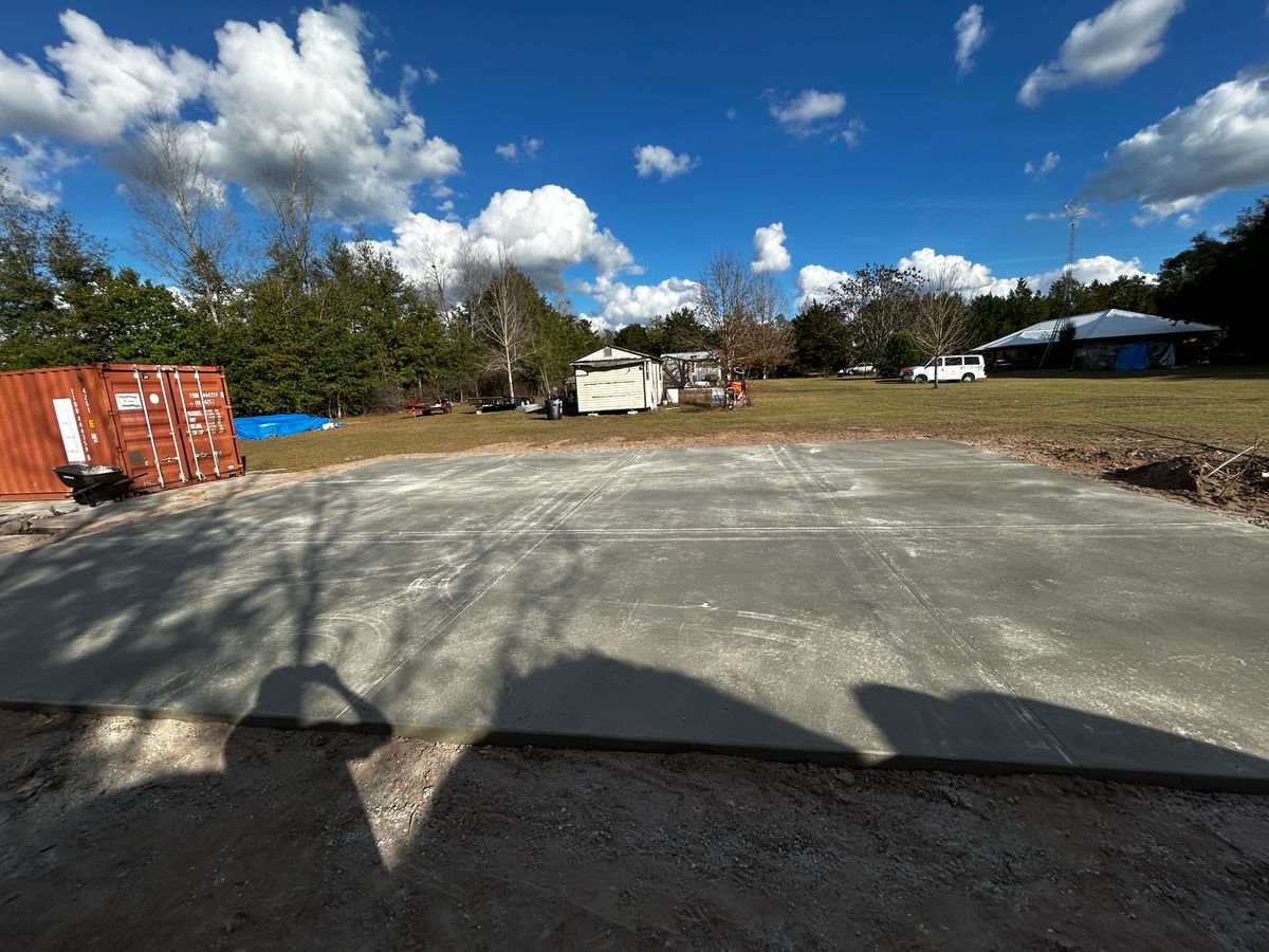 Concrete for Cameron Enterprises in Live Oak, FL