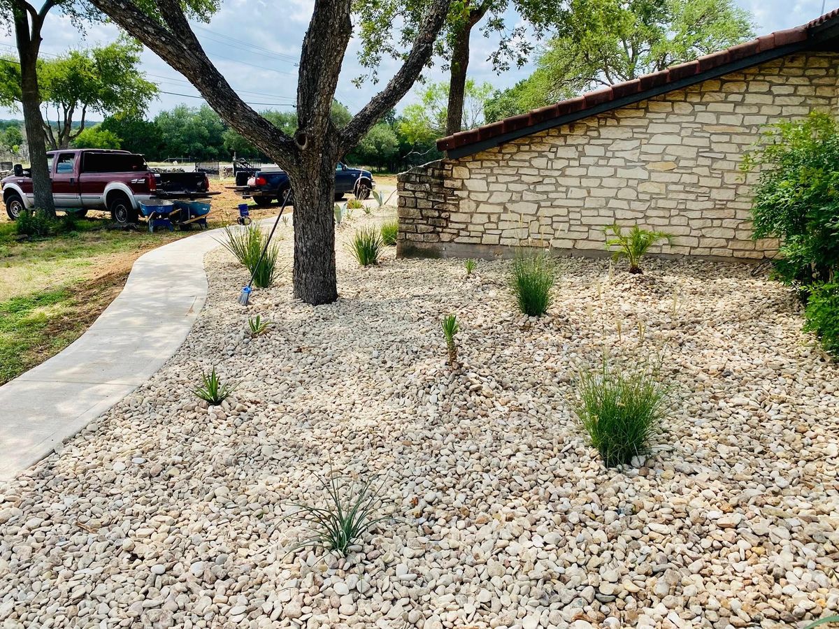 Garden Design and Installation for Robert’s Lawn & Tree Service in Austin, TX