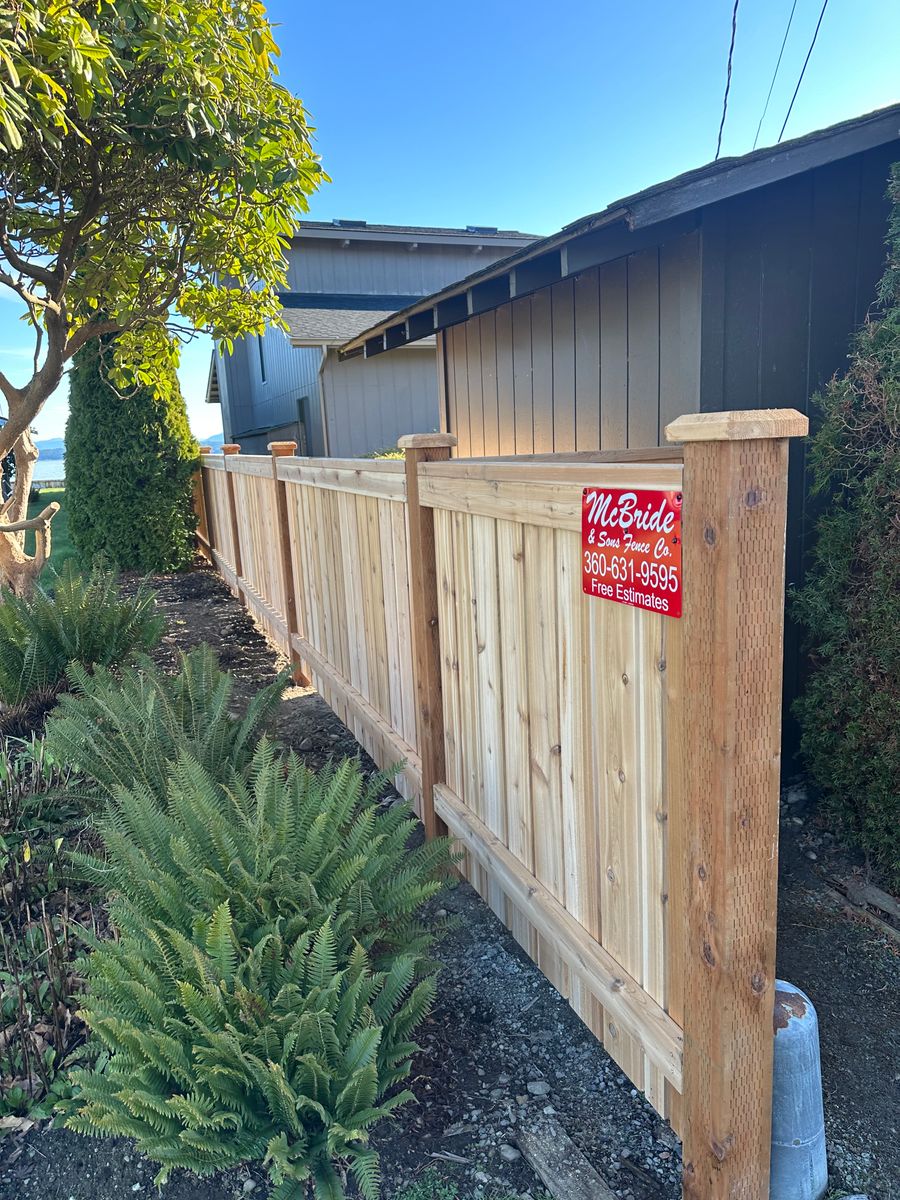 Fence Installation for McBride and Sons Fence in Camano, WA
