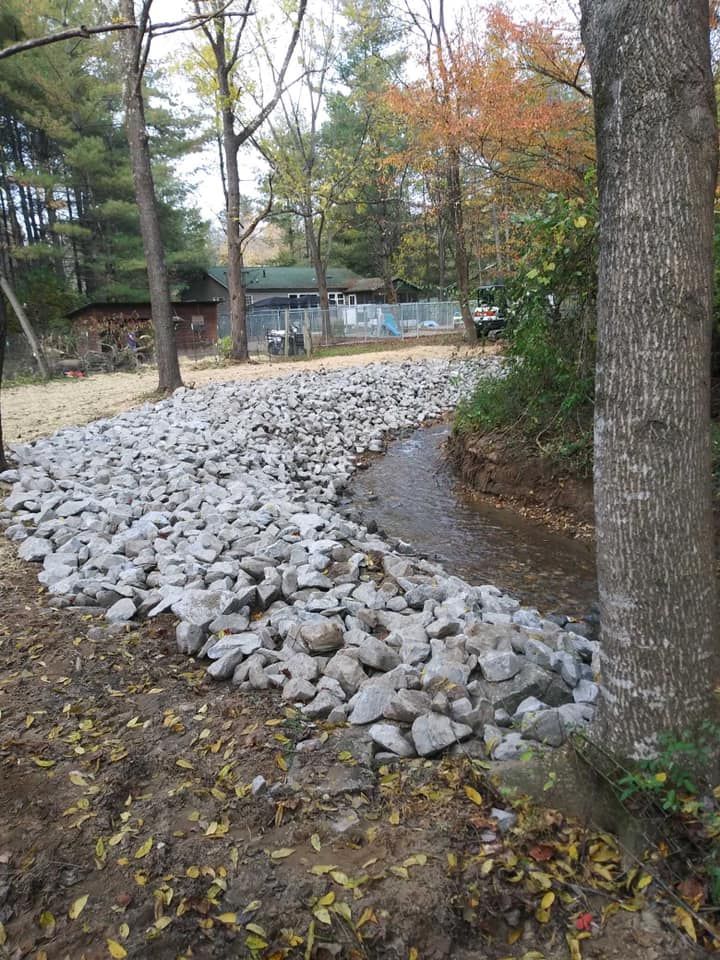 Bank Erosion Restoration for Elias Grading and Hauling in Black Mountain, NC