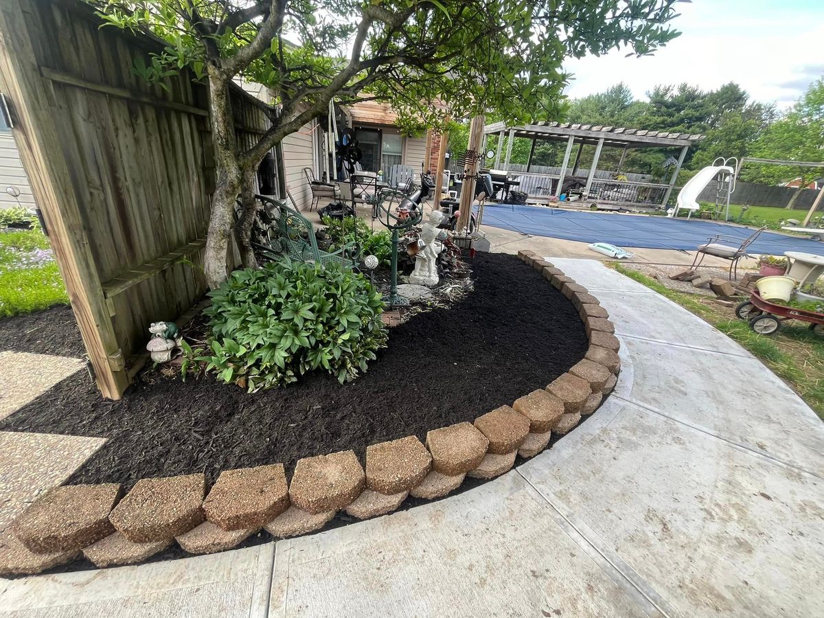 Mulch/Rock Installation for OneCallCuts in Middletown, OH