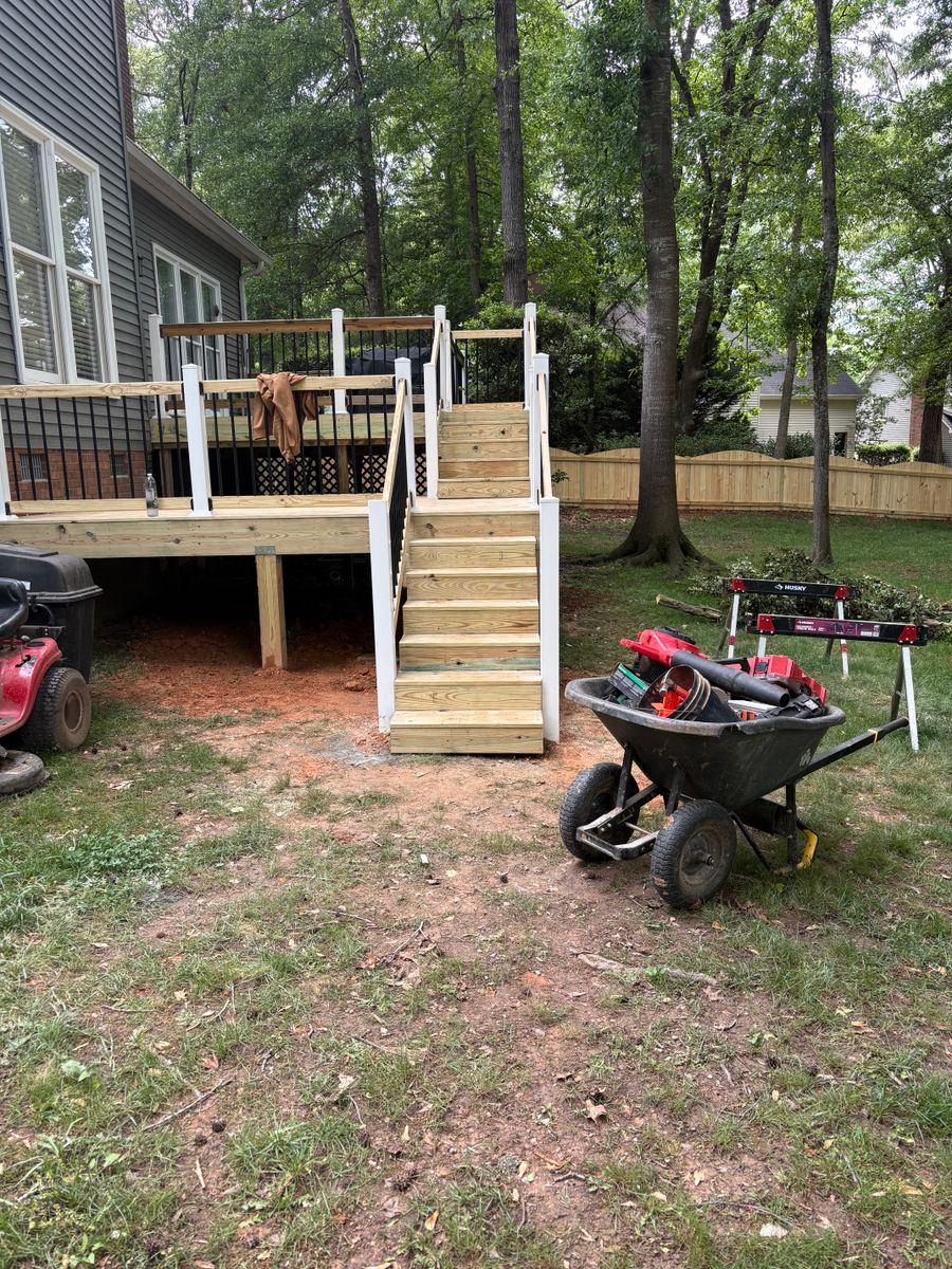 Deck Construction for Palmetto Fence in Greenville, SC