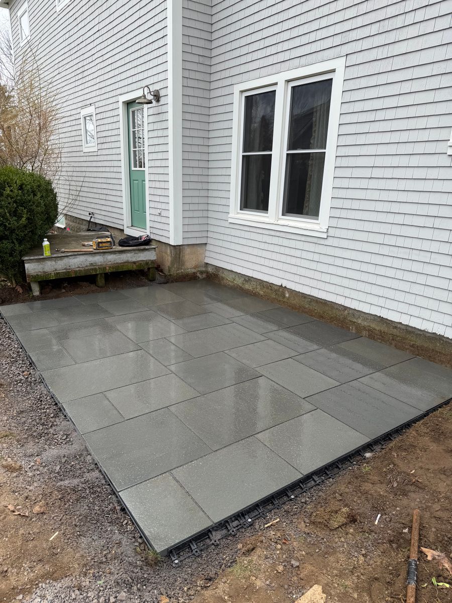 Patio Design & Construction for Alderman's Masonry and Construction LLC in Windham, ME