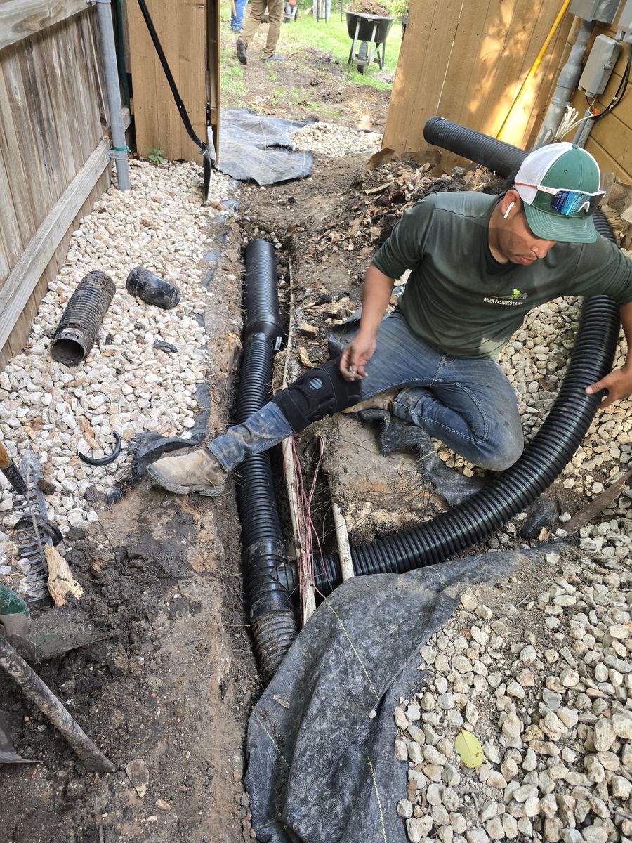 French and Pipe Drain Installation and Repair for Green Pastures Lawn Care in Bastrop, TX