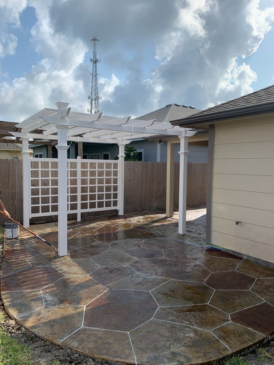 Custom Pergolas for Keen Decorative Concrete in Corpus Christi, TX