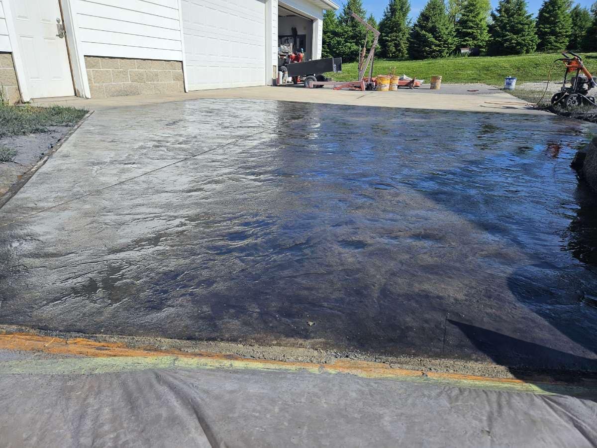 Stamped Concrete Installation for New Age Concrete in Perry, IA