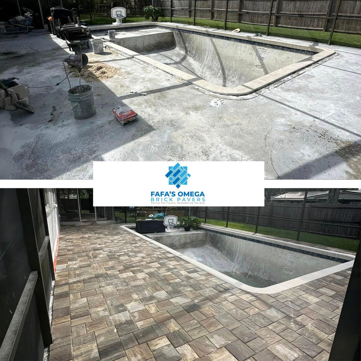 Pool Remodels for Fafa's Omega Brick Pavers in Lakeland, FL