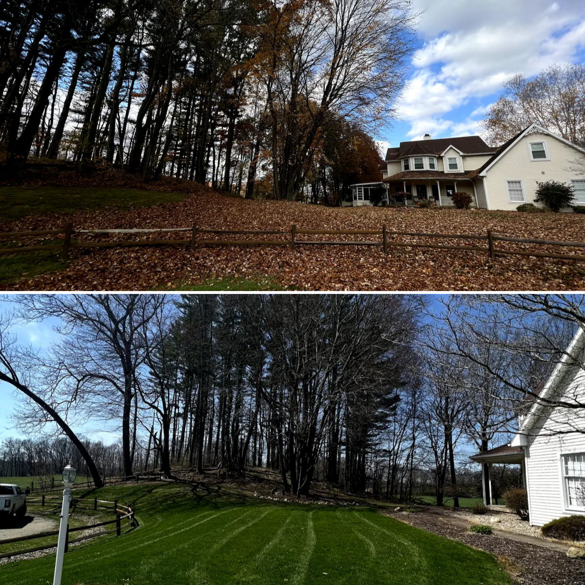 Fall Clean Up for Tactical Stripes Lawn care in Uniontown, OH