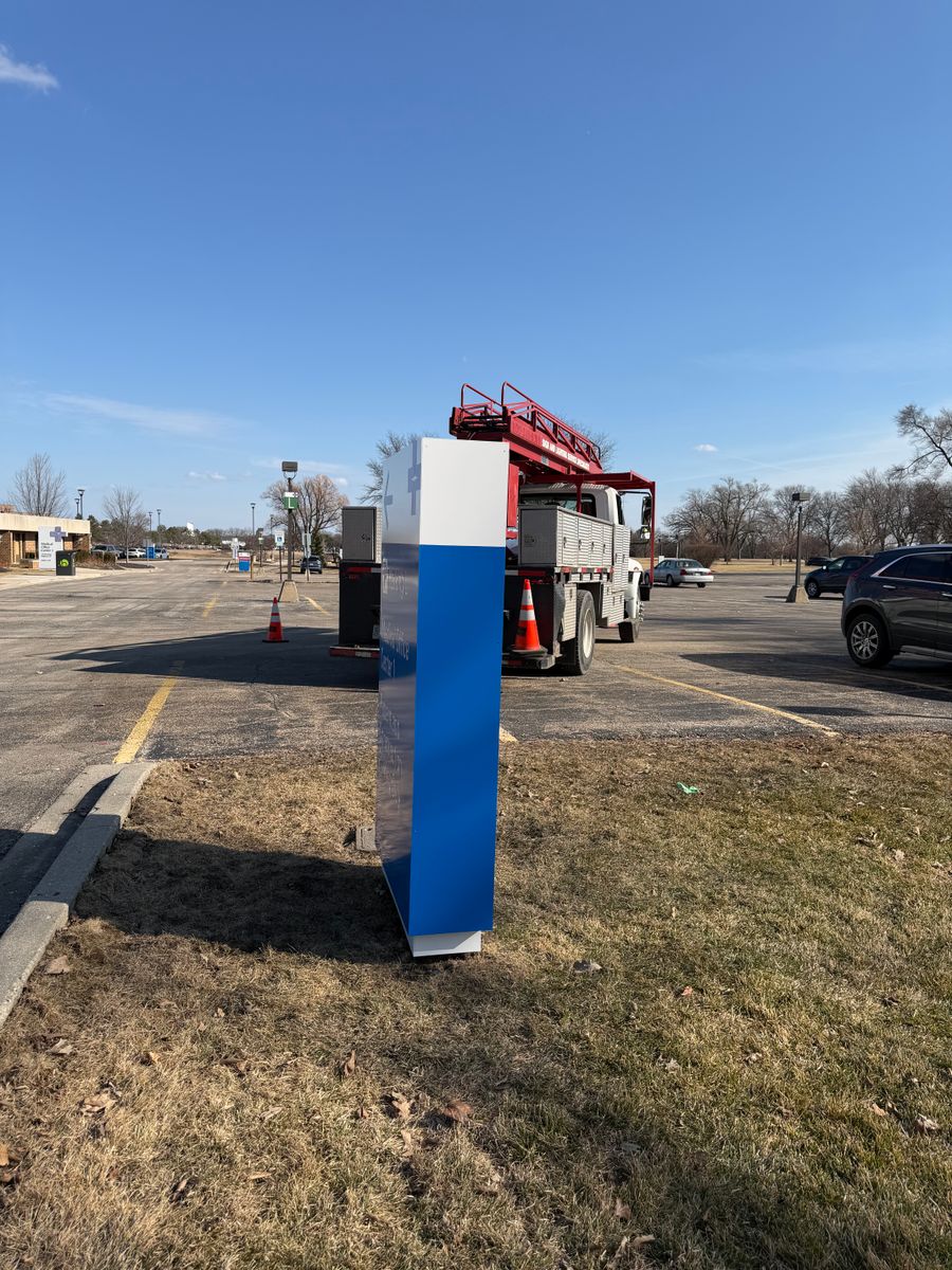 Custom Sign Installation for MTZ Signs in Janseville, WI