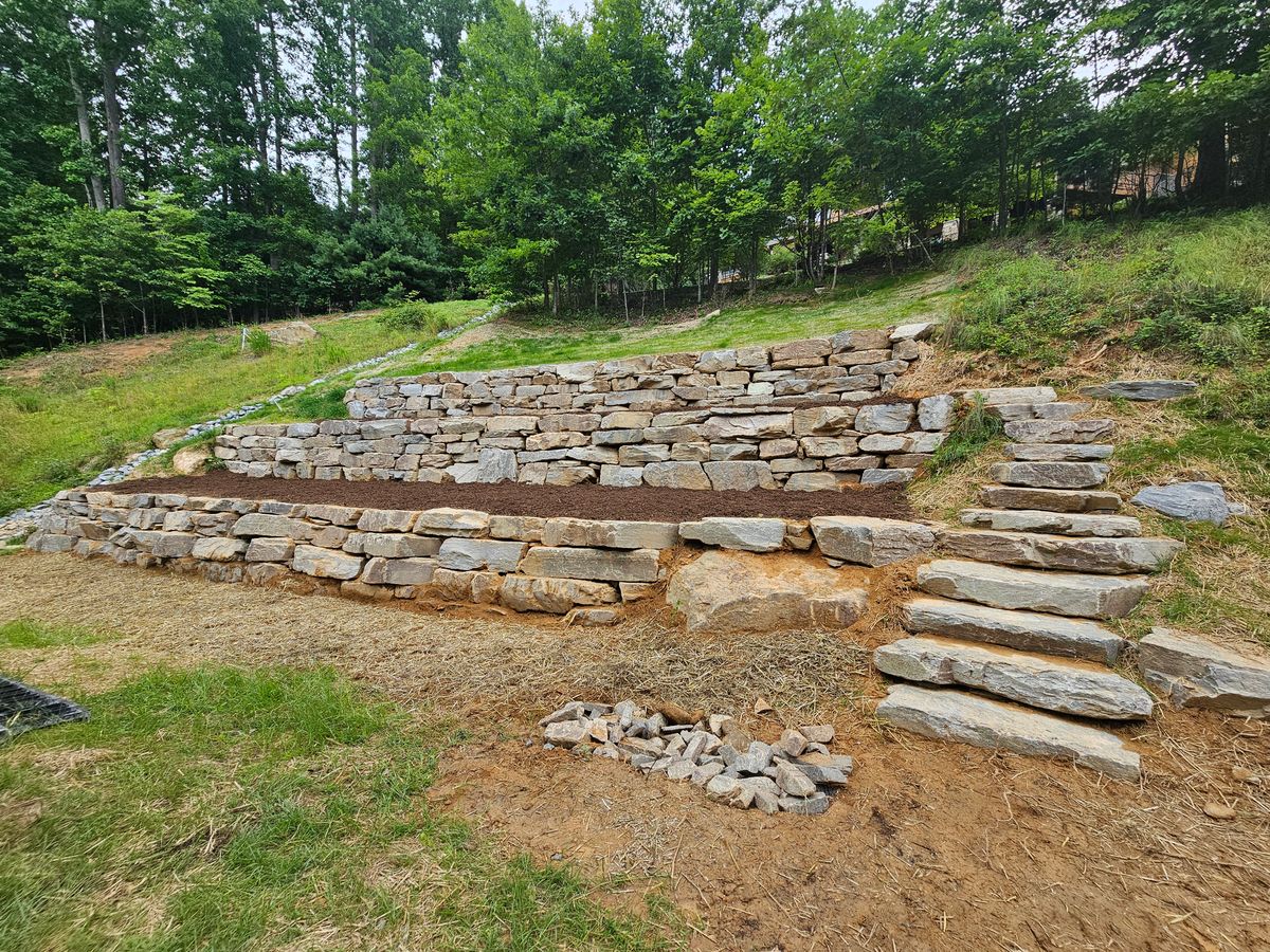 flagstone stone work for Acosta's Stone work in Hendersonville, NC