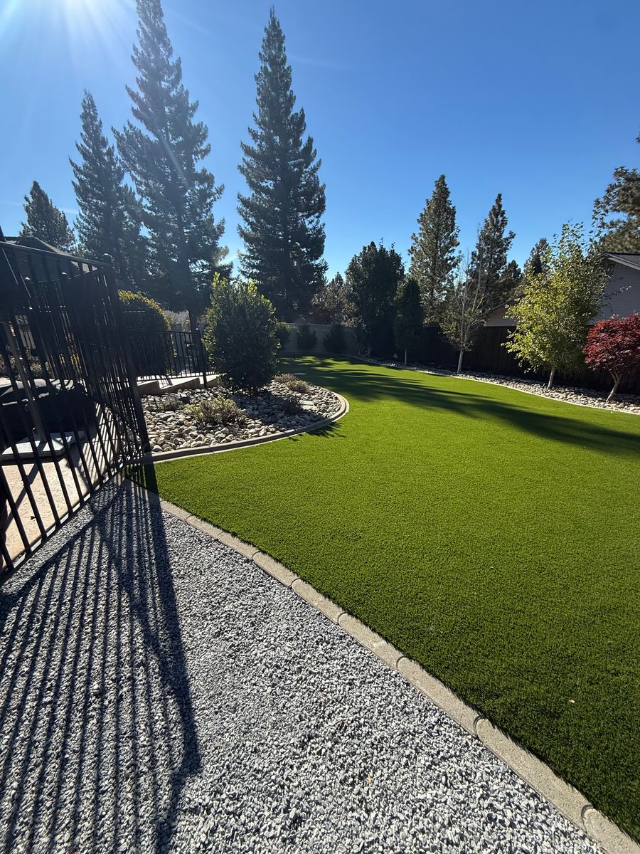 Artificial turf installation for Diamond Landscape & Hardscape in Diamond Springs, CA