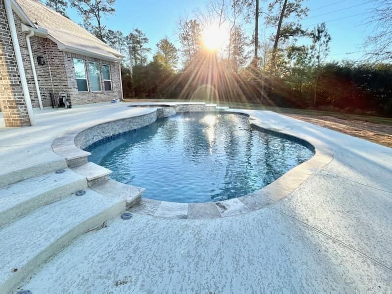 Custom Pool Design for Out Back Pool and Spa Creations in The Woodlands, TX