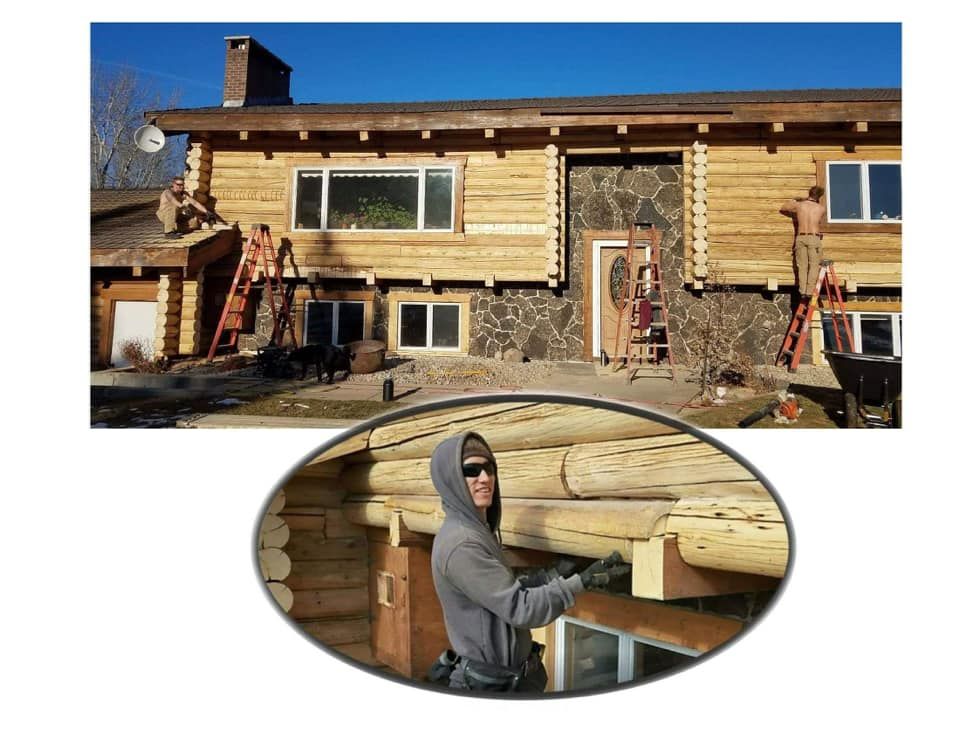 Staining for True Blue Logworks LLC in Corvallis, MT