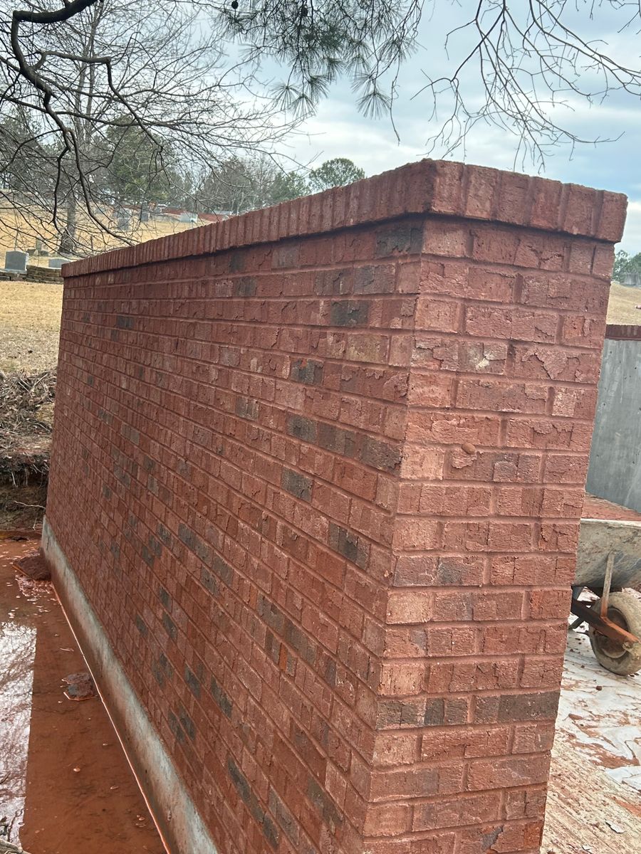 Retaining Wall Construction for Affordable Masonry Group in Jonesboro, GA