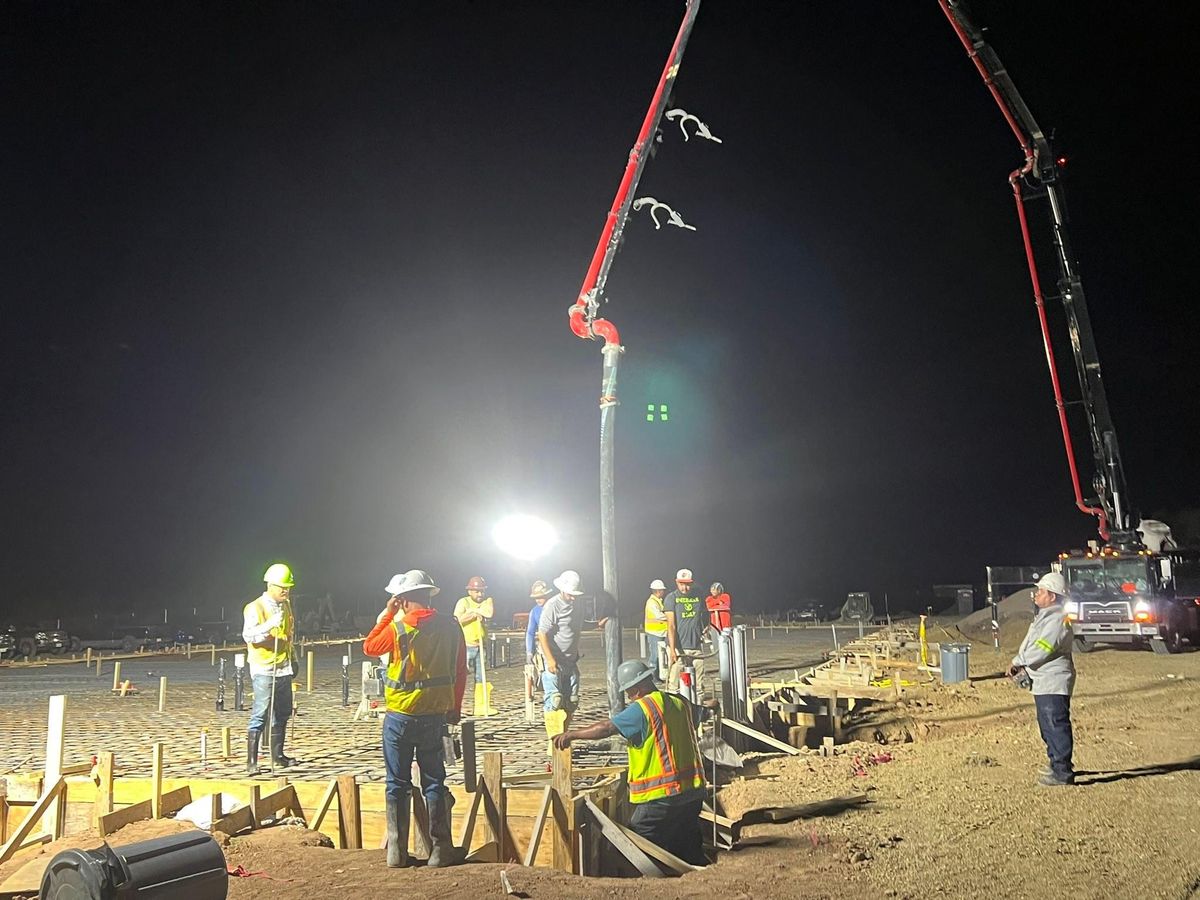 Concrete Slab Construction for BMX Concrete in Bastrop, TX