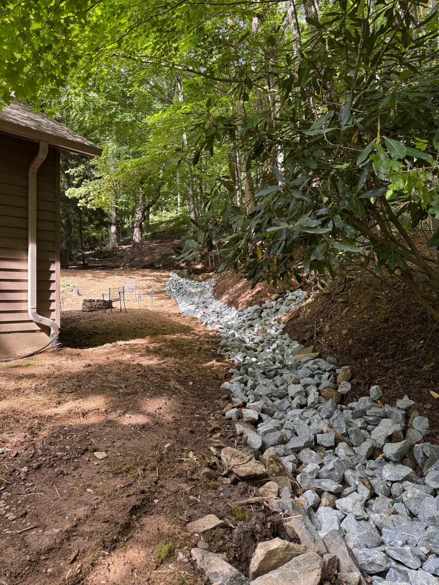 Drainage and Erosion Control for OCD Landworks in Lenoir, NC