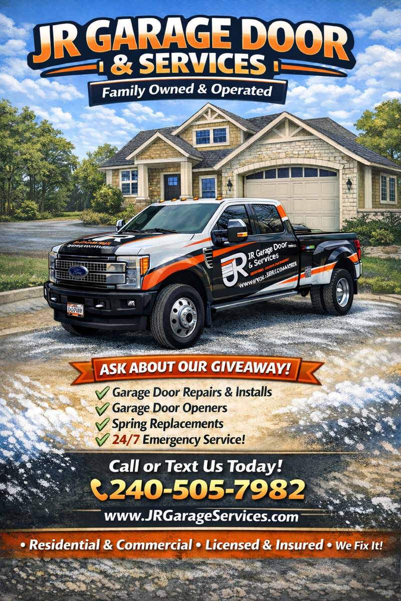 Spring Repair for JR Garage Door and Services in Charles County, MD