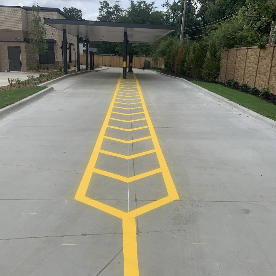 Parking Lot Pressure Washing for Straight Line Striping in Little Rock, AR