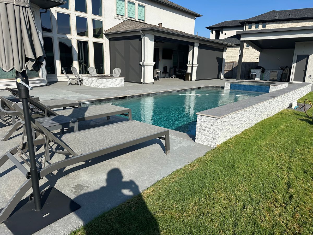 Pool & Patio Restoration for Texas Curb N Borders in Houston, TX